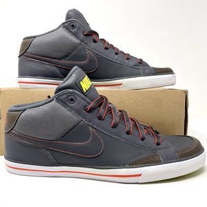 Nike Capri II 2011 Mid‎ Dark Grey Yellow 407893-014 Men Size 11 EUC